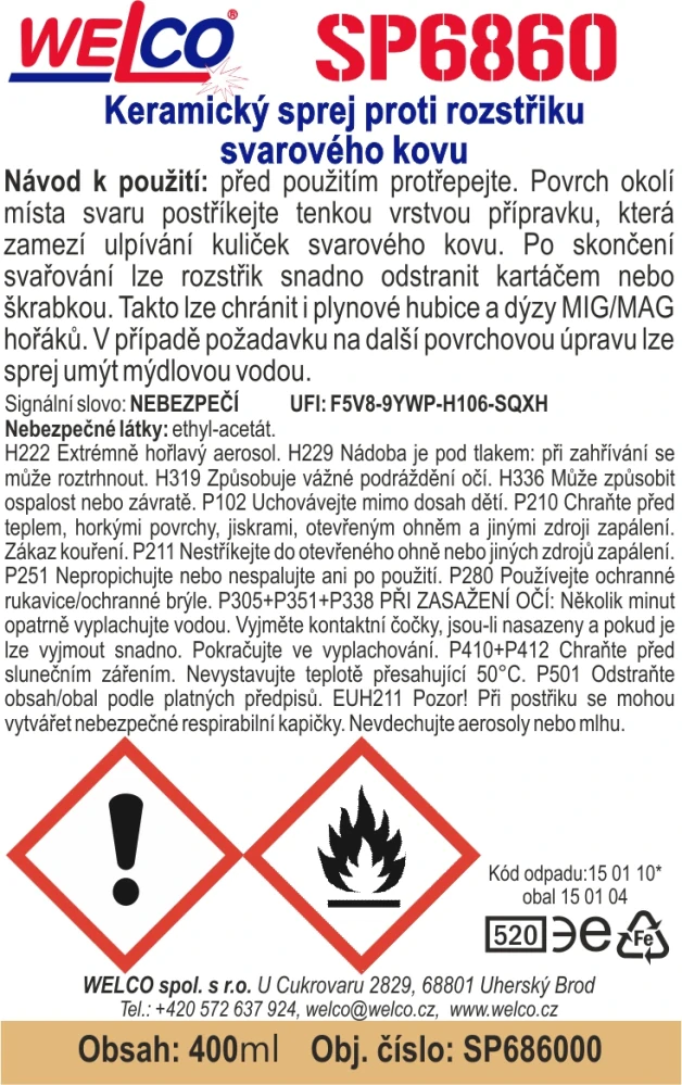 Sprej proti rozstřiku 6860