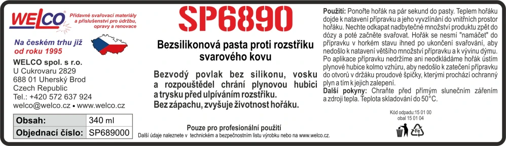 Pasta proti rozstřiku 6890